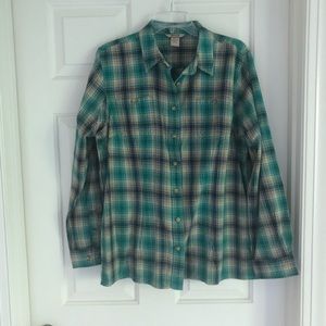 Duluth Trading button down plaid work shirt